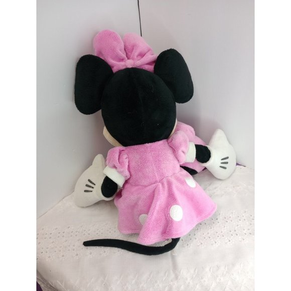 22" Disney Minnie Mouse Plush In Pink Dress And Bow - Picture 3 of 4
